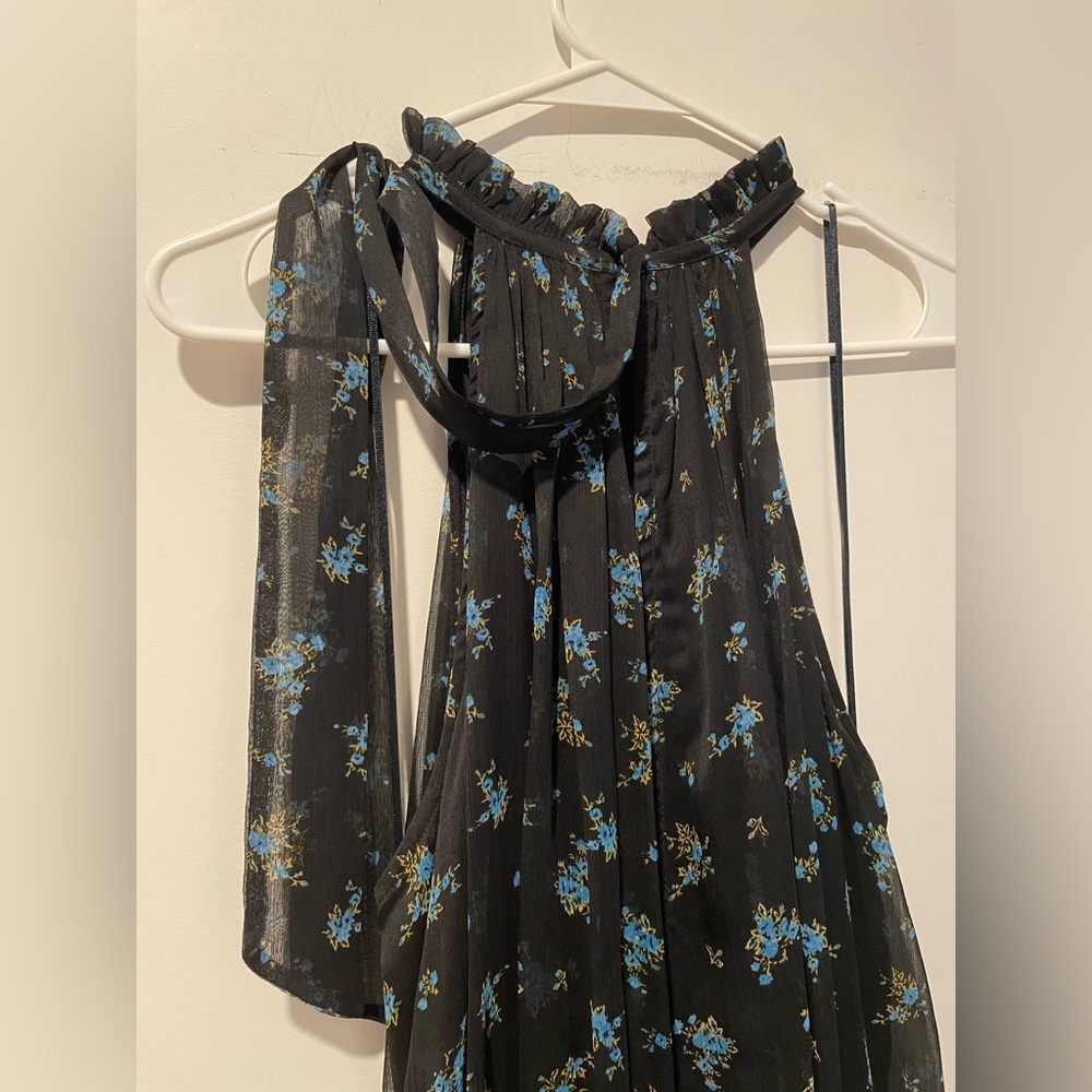Free People Black Floral Wide Leg Jumpsuit - Picture 8 of 10